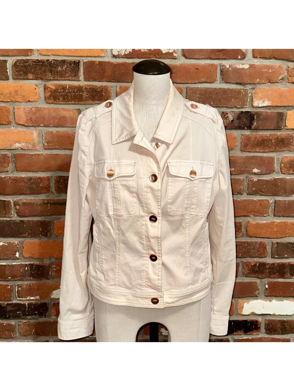 White House Black Market Whisper Pink Casual Jacket Size 14